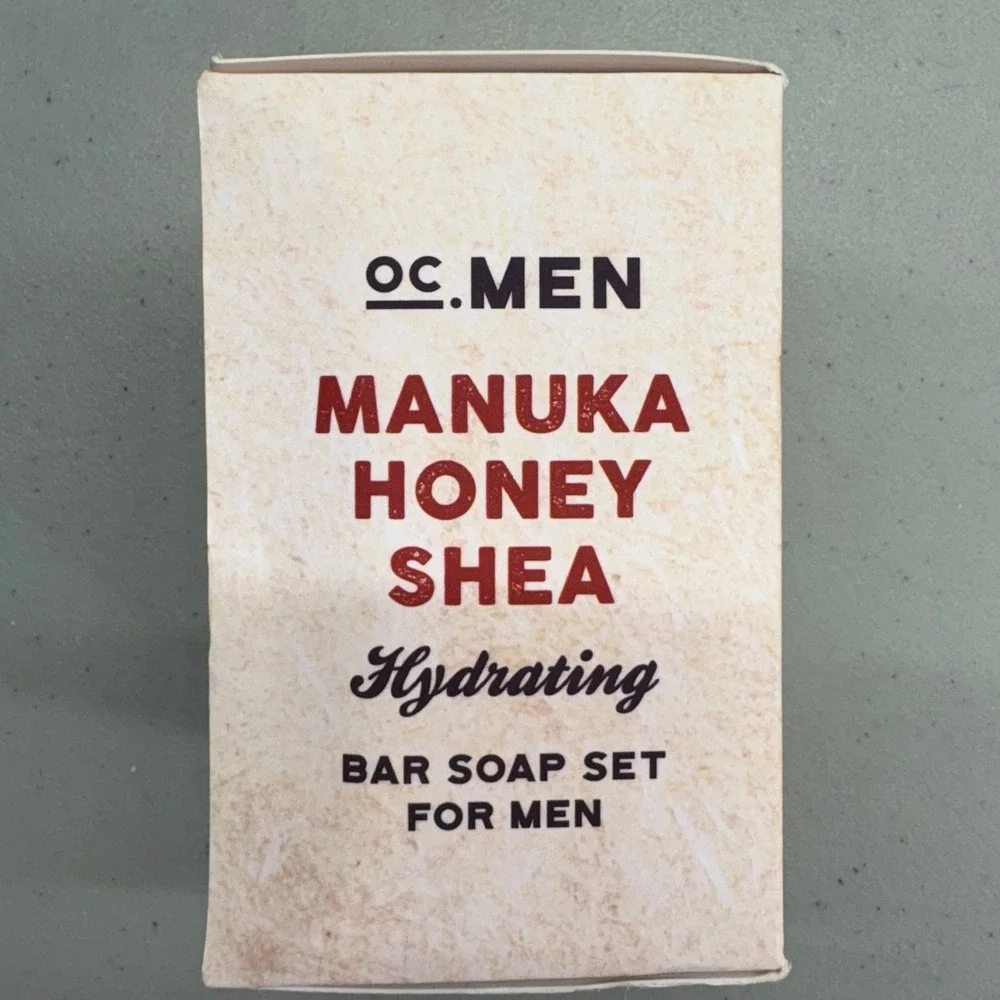 OC MEN Bar Soap Set Men TWO 3-Packs Manuka Honey Shea Hydrating Natural USA Eco